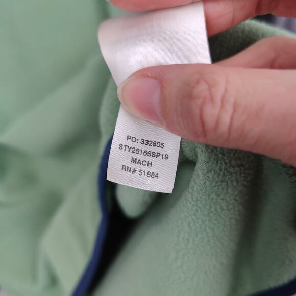 Patagonia Micro D Snap-T Pullover Jacket Men Small Green Gray Colorblock Sweater - Picture 8 of 9